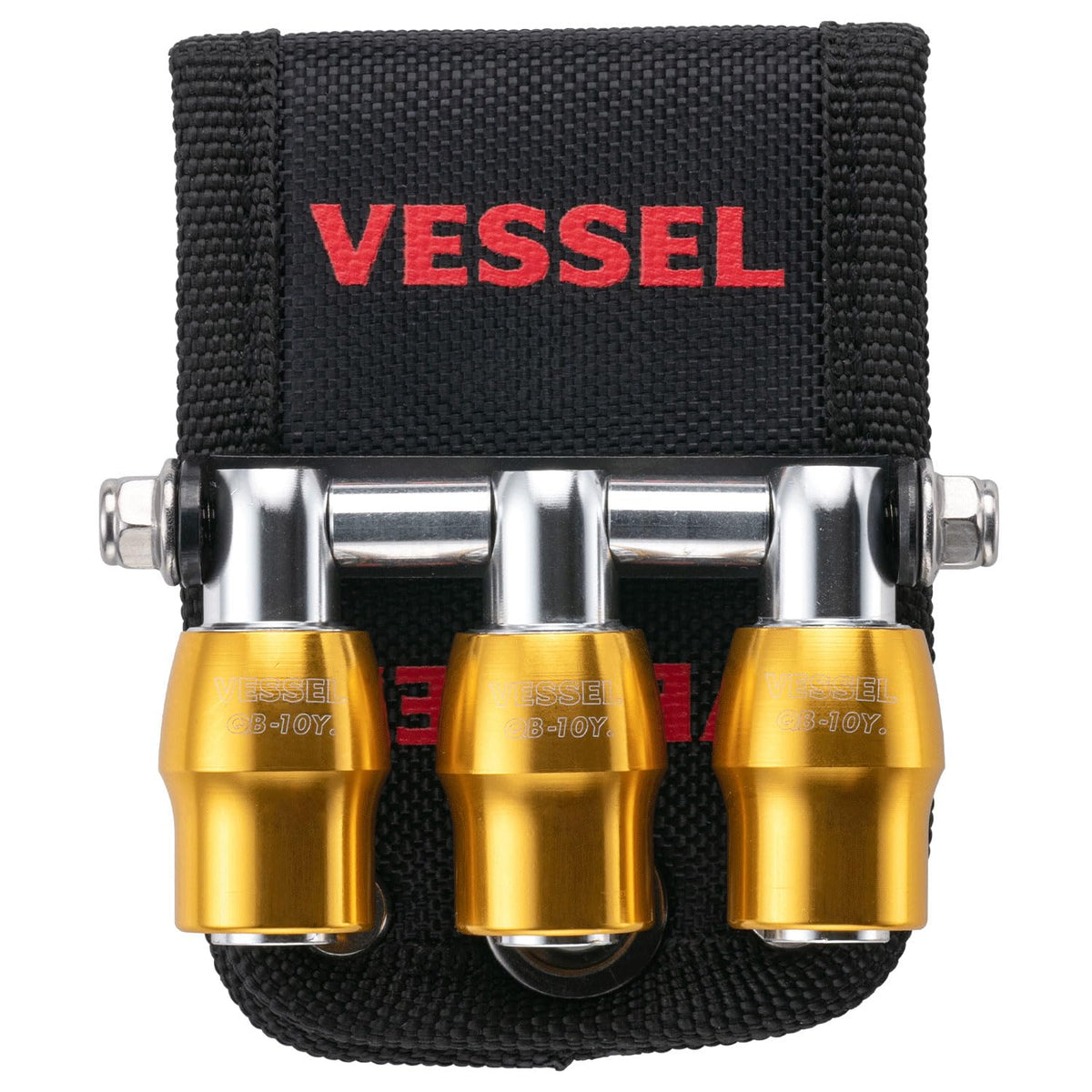 VESSEL QB-10B3Y Quick Catcher 3 Row Holder, Yellow
