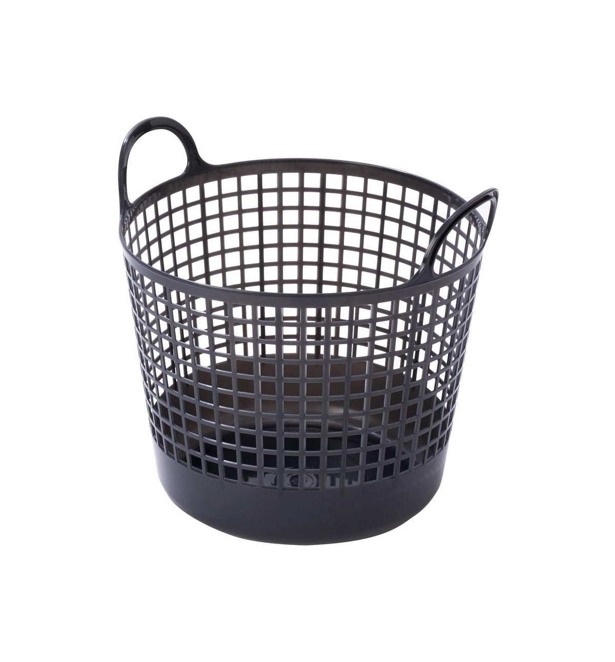 LIKE-IT Laundry Laundry Storage Round Basket, Approx. Width 16.1 x Depth 14.6 x Height 14.8 inches (41 x 37 x 37.5 cm), Gray, Made in Japan, LBB-01C Uses approximately 90% Biomass Plastic
