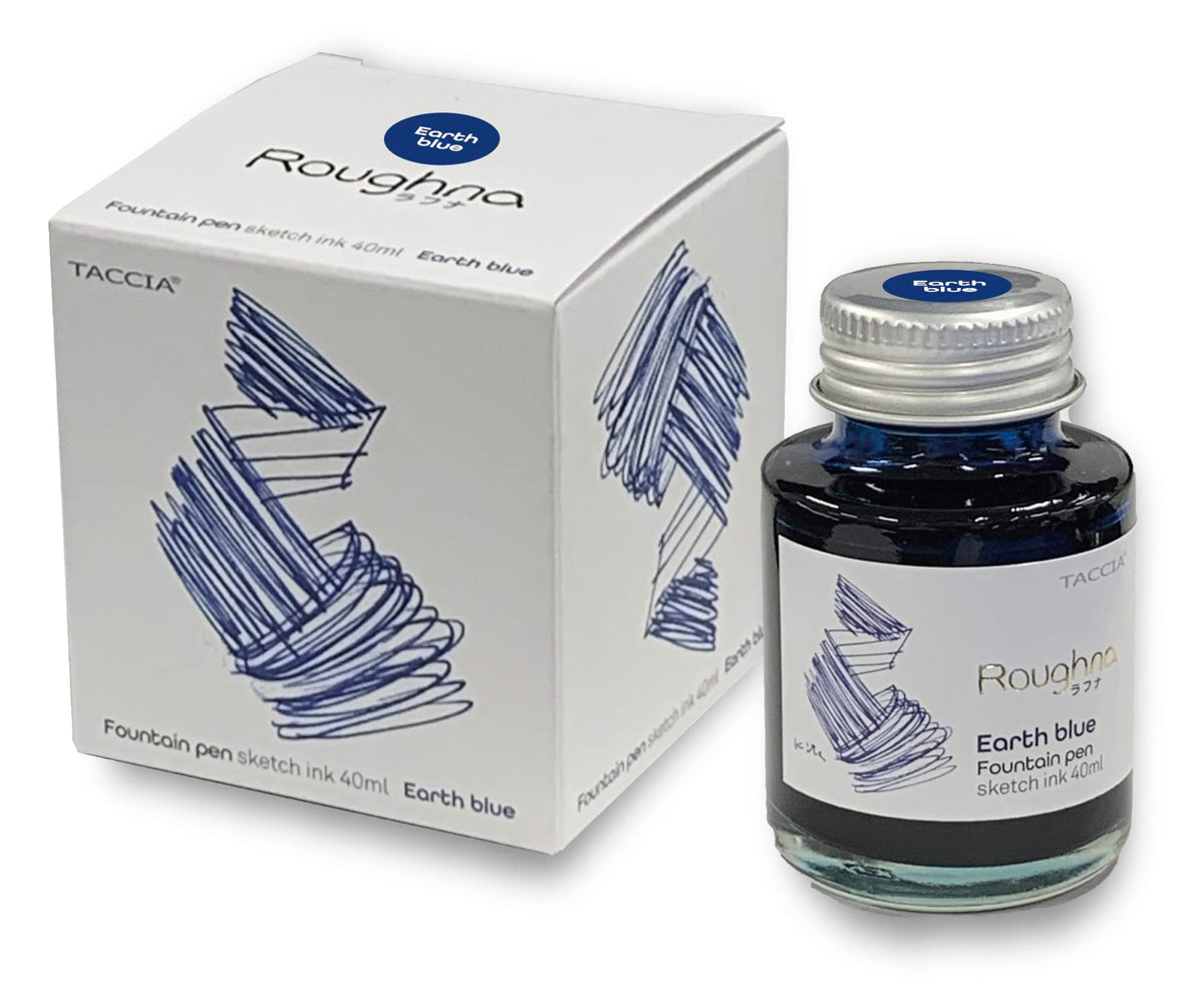Nakabayashi TFPI-WD43-4 TACCIA Fountain Pen Ink (Water Based Dye) Toshiyuki Kita/Rafuna Ink, 1.4 fl oz (40 ml), Earth Blue