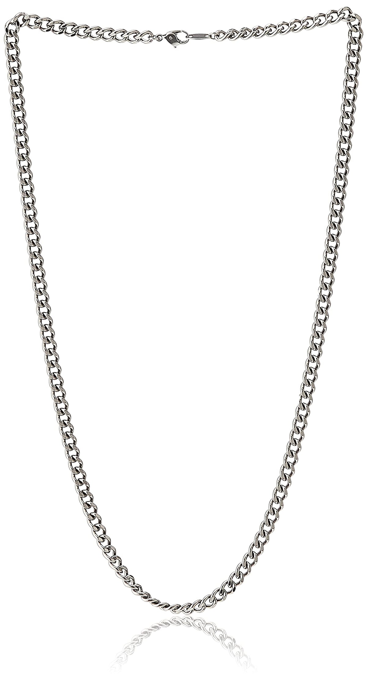 PHITEN Titanium Chain Necklace, 24", Silver