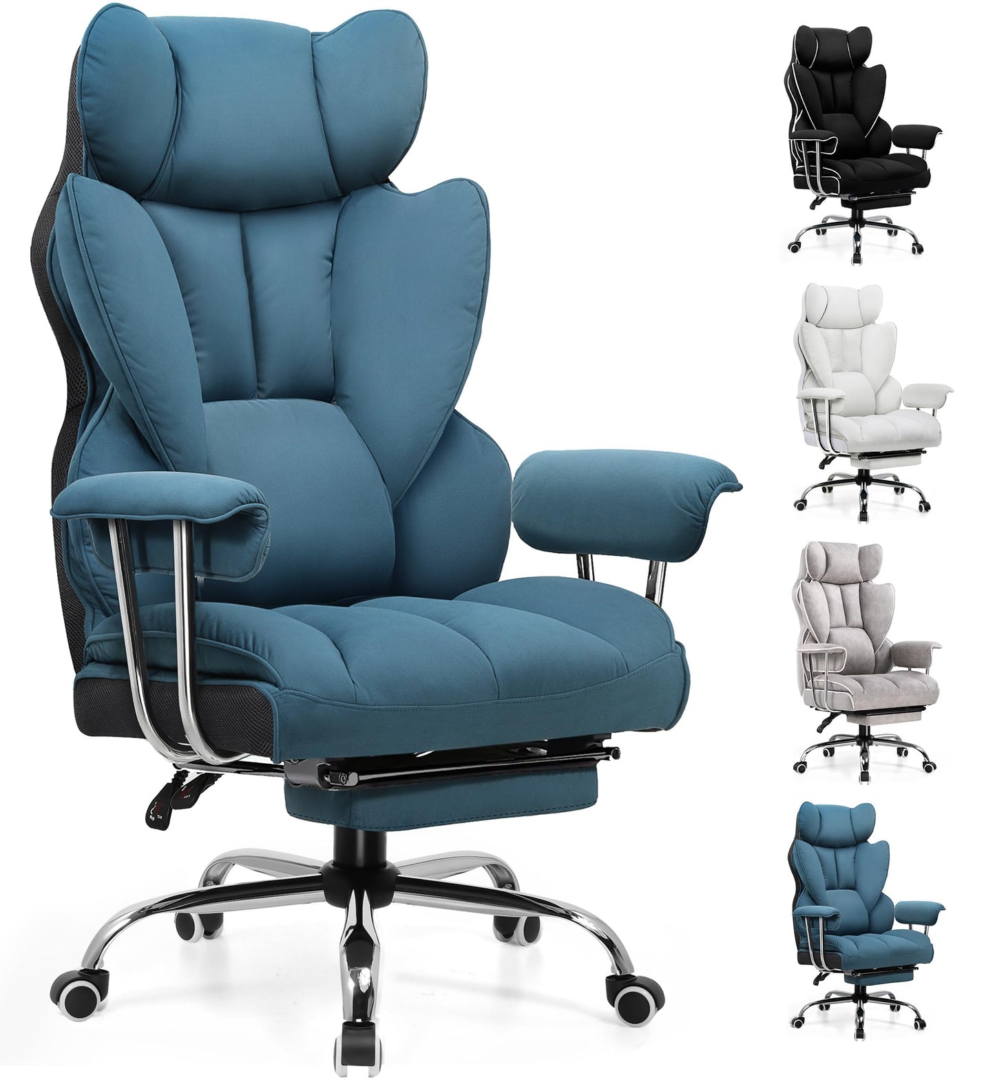 GTRACING Gaming Chair Fabric Ottoman Chair Chair Telework Lower Back Pain Countermeasure PC Chair Desk Chair No Stuffy Sofa Sitting Comfort [Uses Soft PP Cotton] [Uses Safe Non-Recycled Urethane]