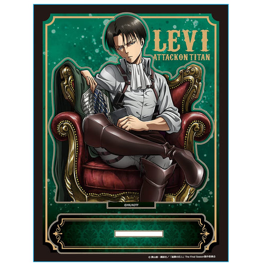 Azumaker Attack on Titan MOKU Sta F Levi, Approx. 5.5 x 4.1 inches (140 x 106 mm), Wooden