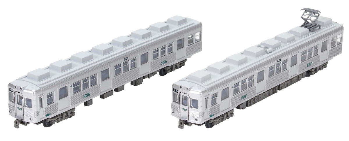 Tomytec Railway Collection 335184 Nankai Electric Railway 6000 Series, Nostalgic Stainless Steel, Unpainted 2-Car Set, Diorama Supplies