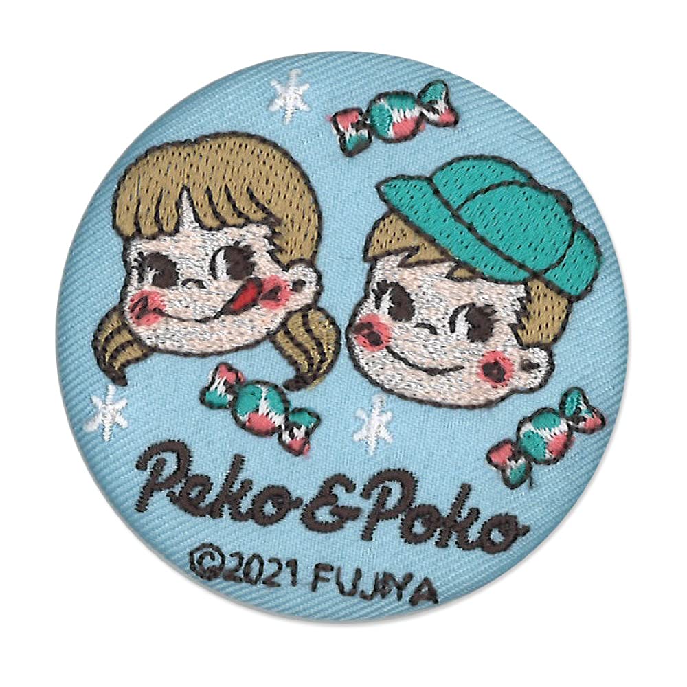 MINODA Peko-chan Embroidered Tin Badge, Peko & Poco