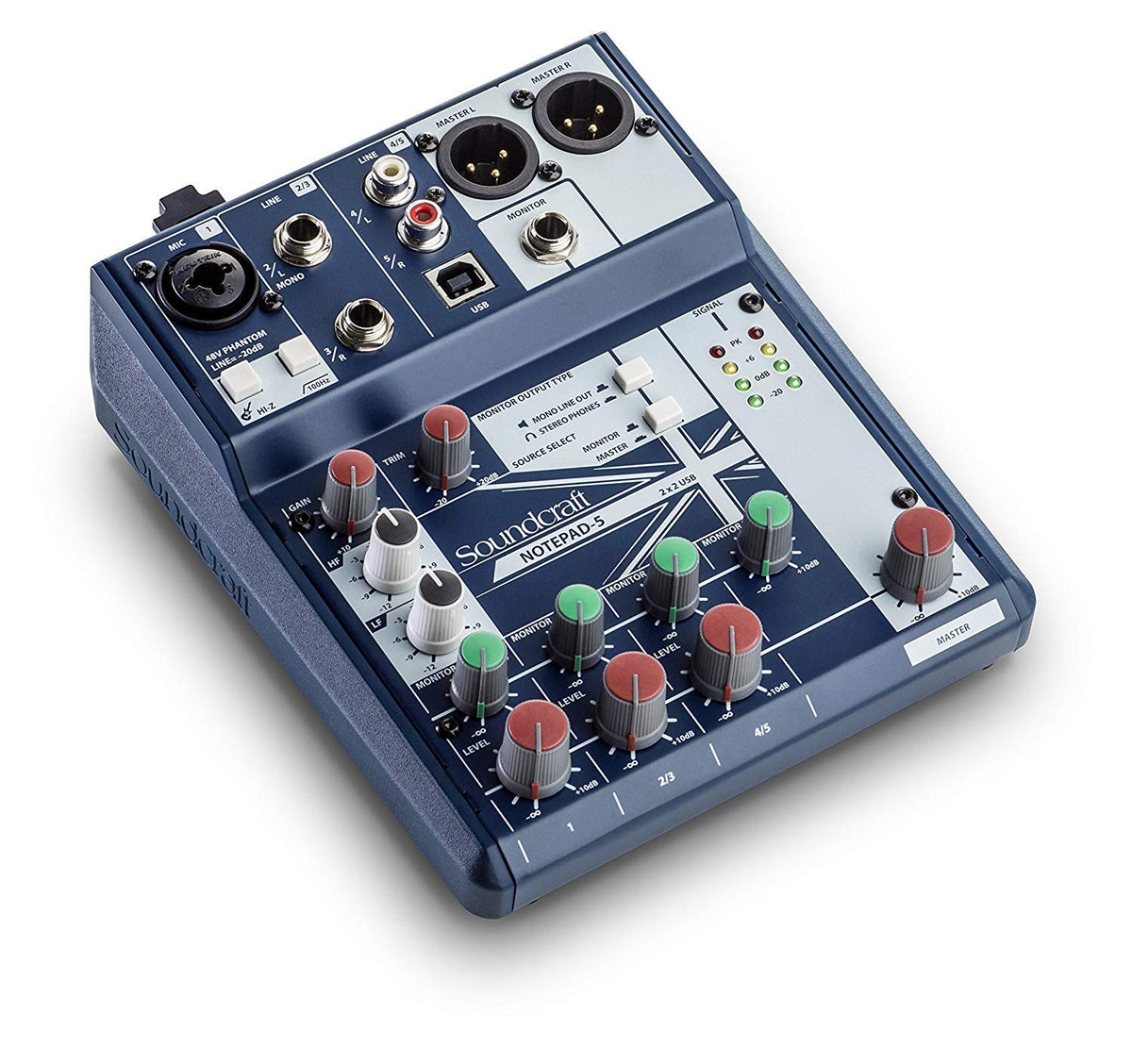 Soundcraft Notepad-5 Small-Format Analog Mixing Console with USB I/O, 5-channel mixer (