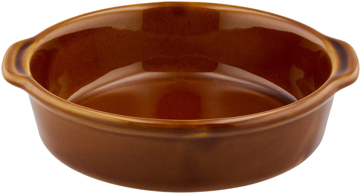 Banko Ware 17220 Oven Safe Gratin Dish, Cocotte, Round, Amé, Diameter Approx. 6.3 inches (16 cm), Tableware, Ceramic, Microwave Safe, Made in Japan
