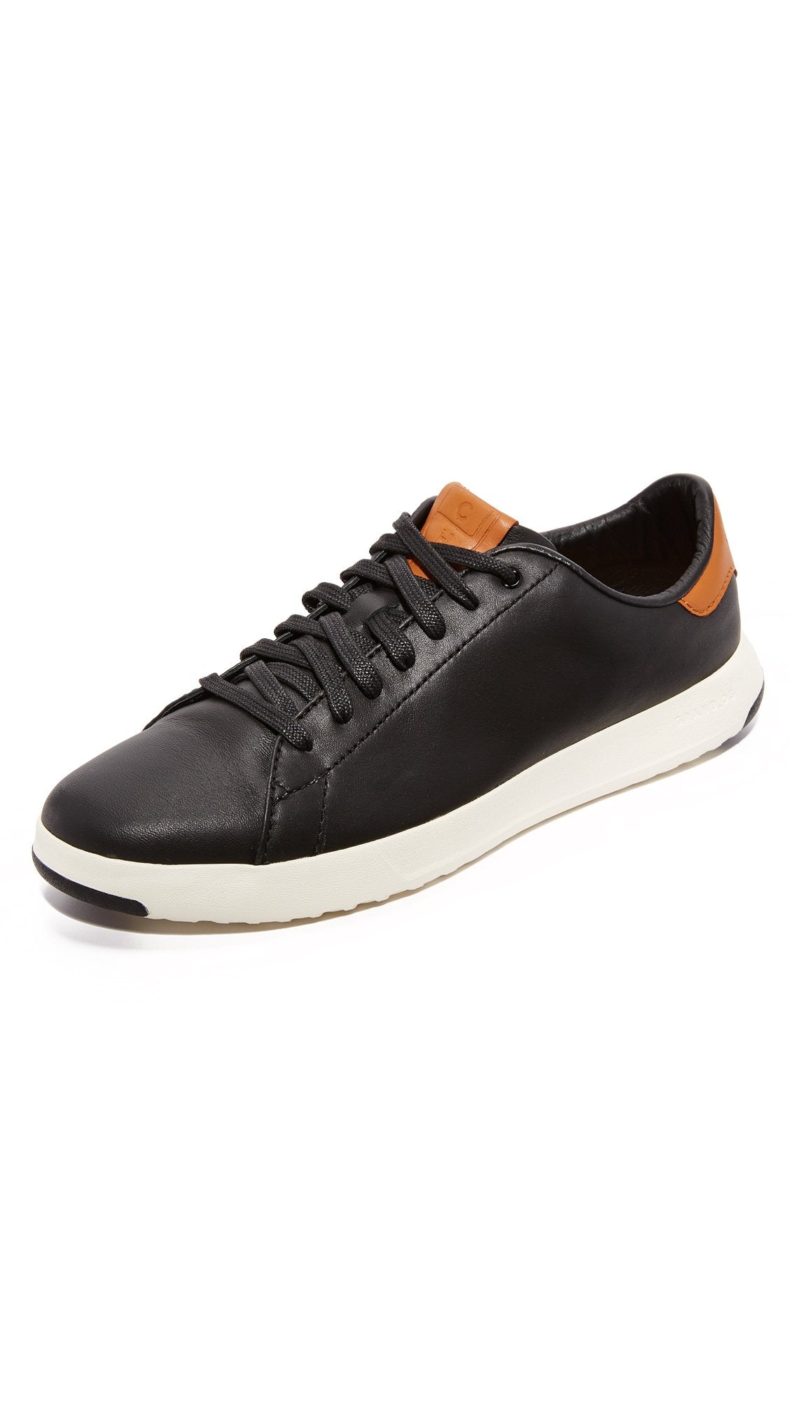Cole Haan Men's Grandpro Tennis Fashion Sneaker, Black/British Tan, 10 M US