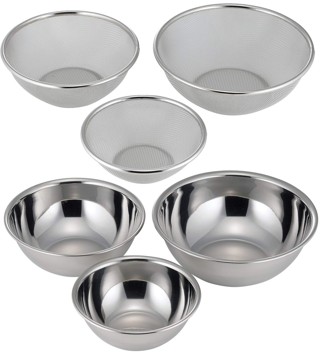 Shimomura Kihan 40250 TSUBAME Takumi Colander & Bowl, Set of 6