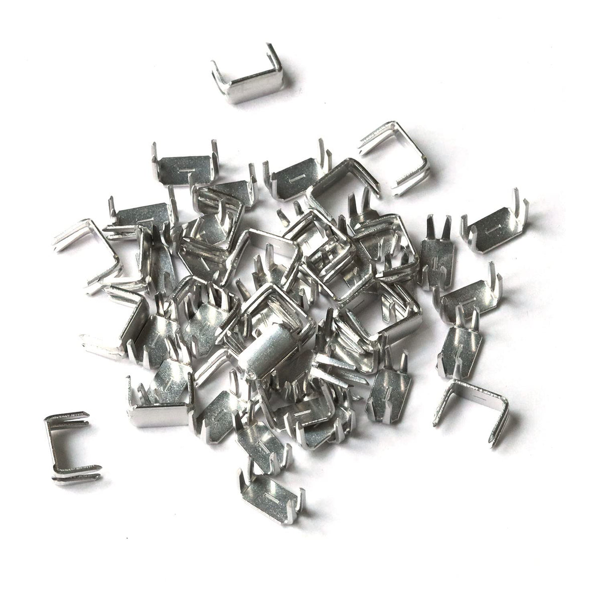 Y.K.K F2-227 Zipper Clasp, Lower Clasp Parts, 50 Pieces, for Coil Fasteners, Compatible with No. 4 to 5, Nickel