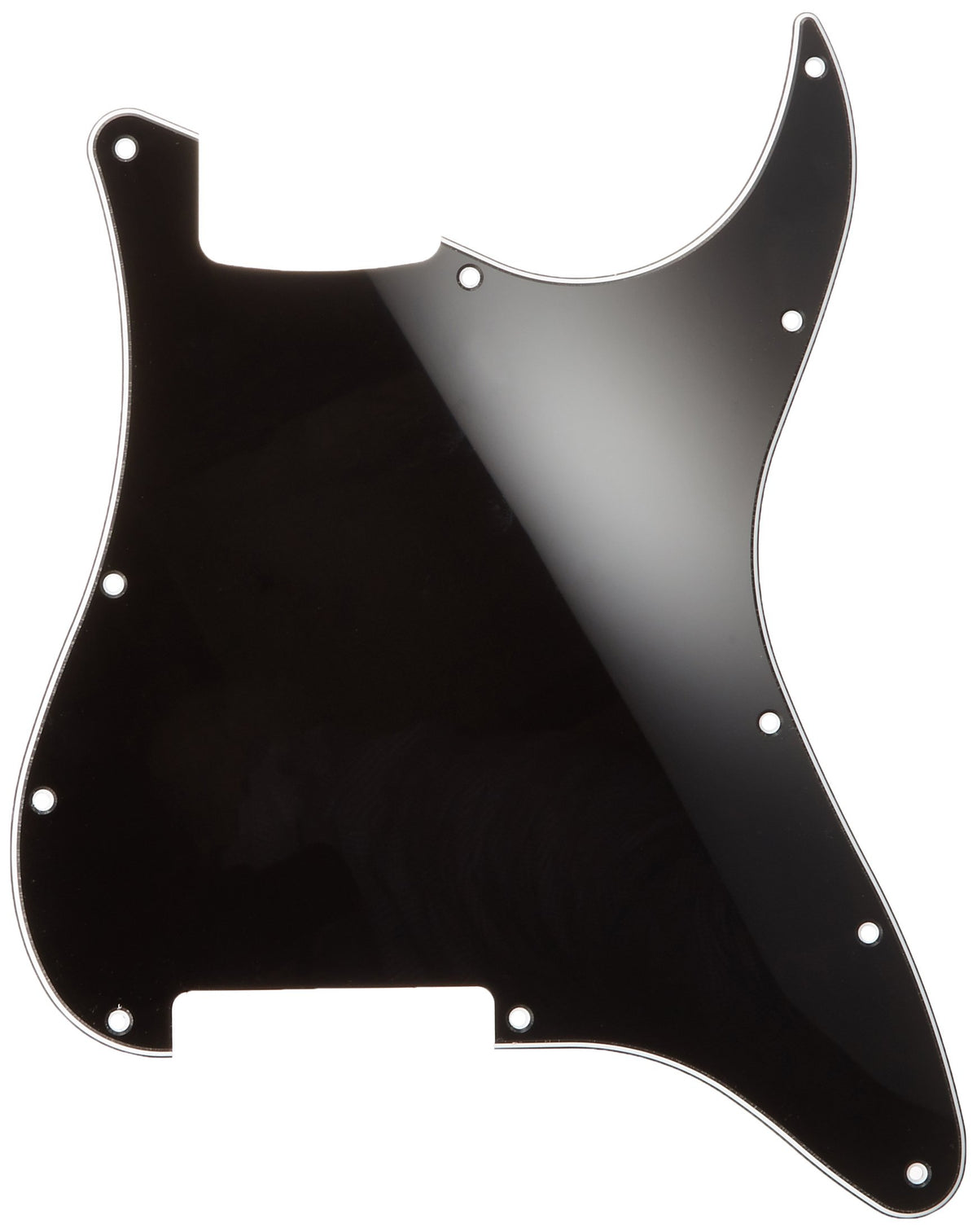 Hosco Strat Style Pickguard Blank 3-Ply Black H-SC-B3P-2