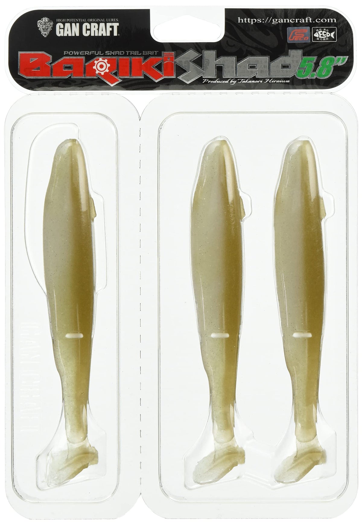 GAN Craft Worm Bariki Shad 5.8" #03 Wakasagi