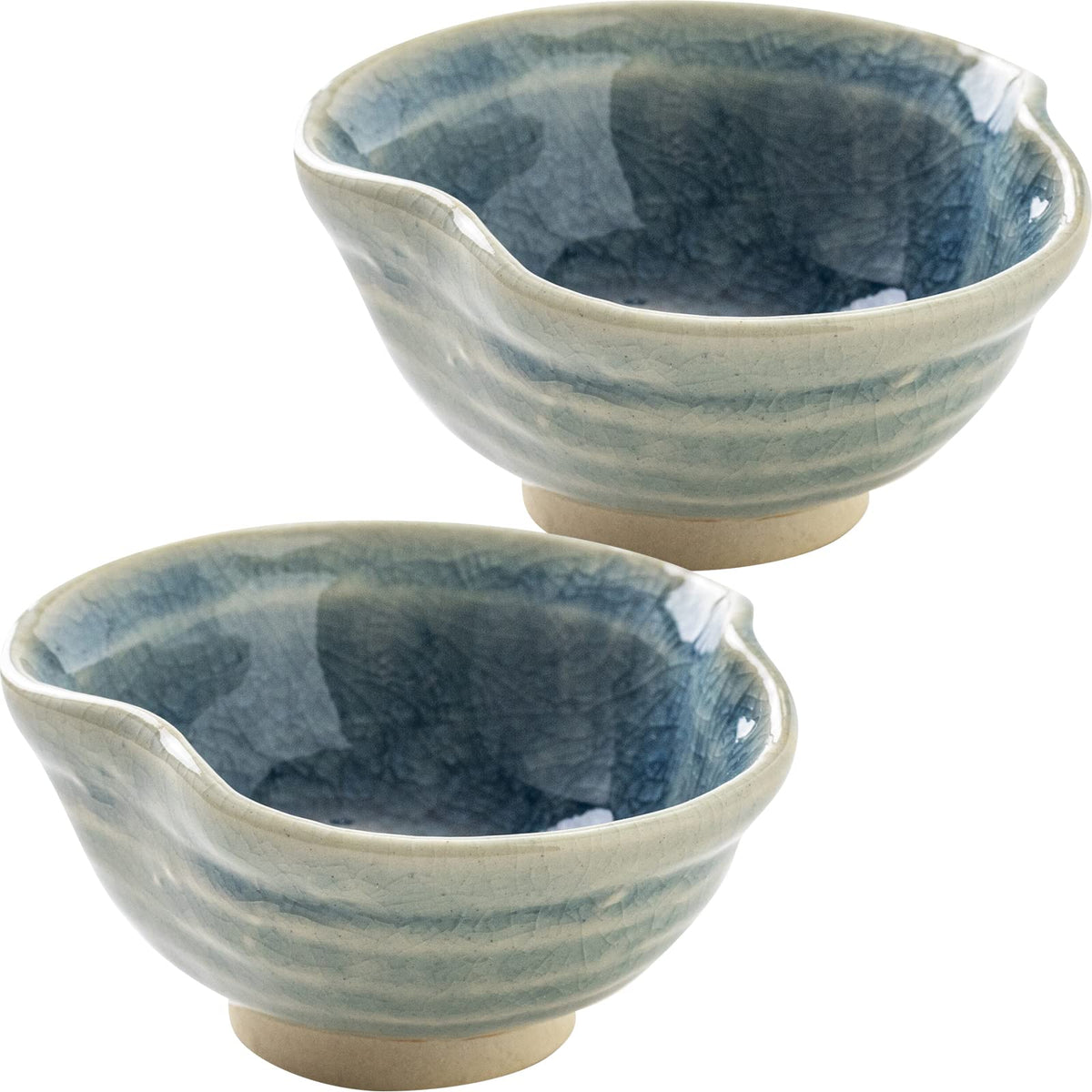 Minoru Pottery Mino Ware Amane 70 Gourd Small Jade, Set of 2