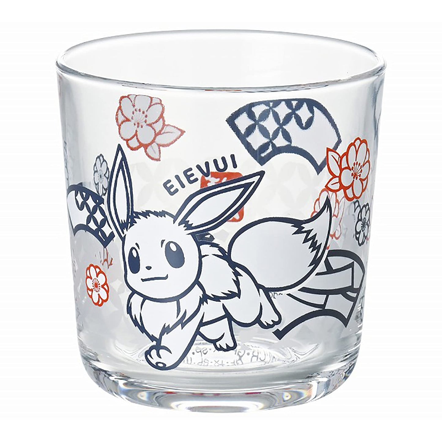Kaneshotouki 140162 "Pokemon" Eevee Glass Cup Tumbler, 3.1 inches (8 cm), Cut Picture Touch