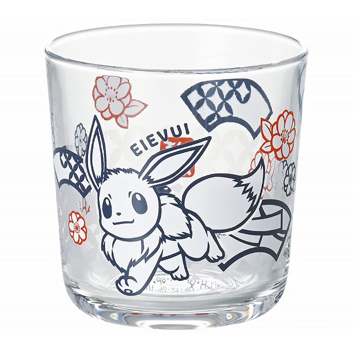 Kaneshotouki 140162 "Pokemon" Eevee Glass Cup Tumbler, 3.1 inches (8 cm), Cut Picture Touch
