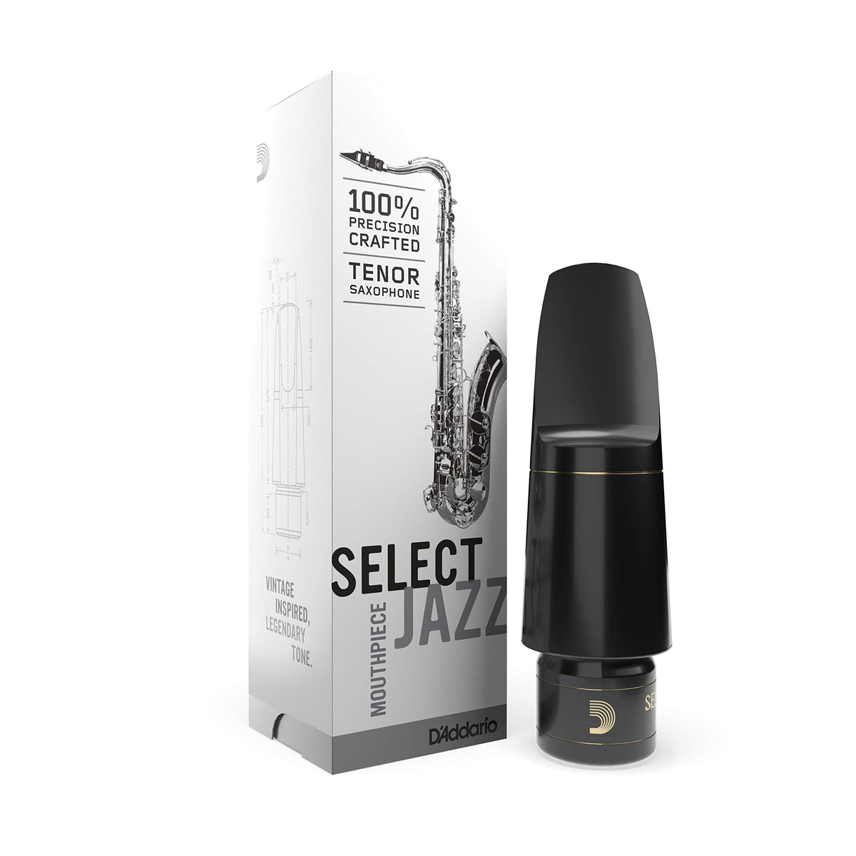 D'Addario Select Jazz Tenor Saxophone Mouthpiece - D8M - Mouthpiece for Tenor Sax