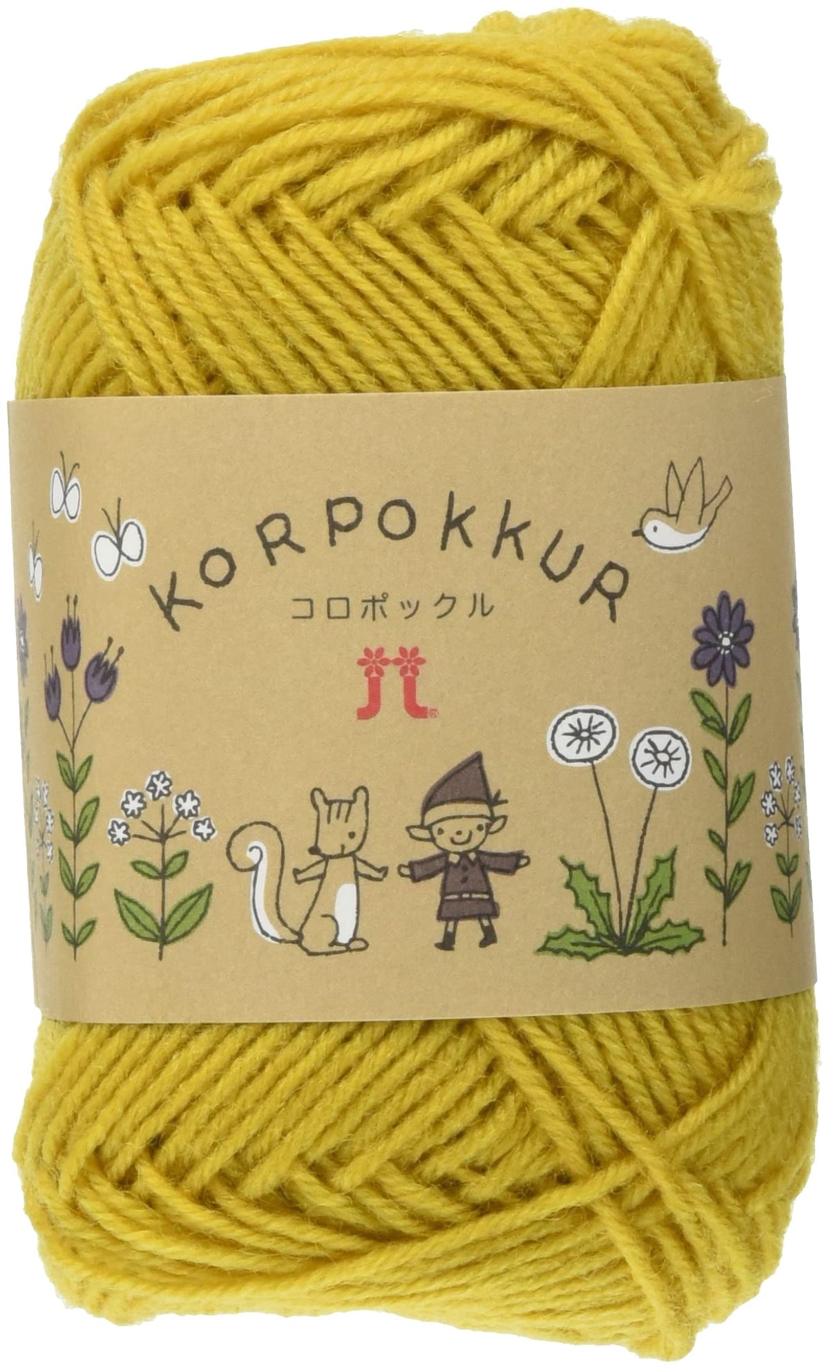 hamanaka koropokkuru Yarn Fingering Col. 5 Yellow Series G Approximately/92 m 5 Ball Set 2126