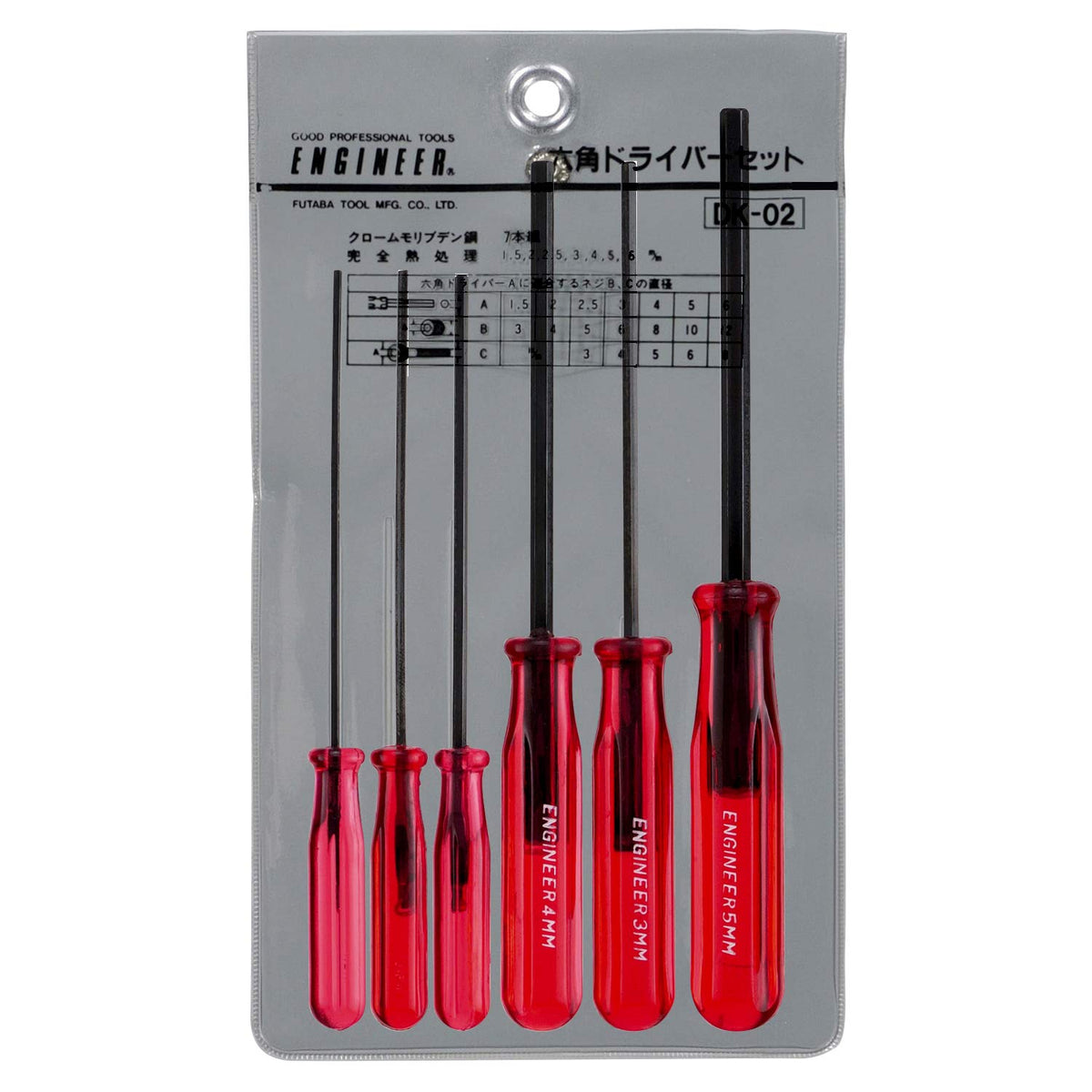 Engineer DK-02 Hex Screwdriver Set