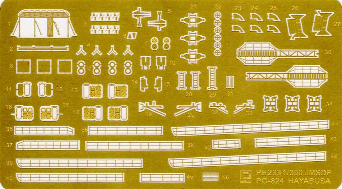 Pit Road 1/350 Marine Self-Defense Force Missile Boat Hayabusa Type Etched Parts