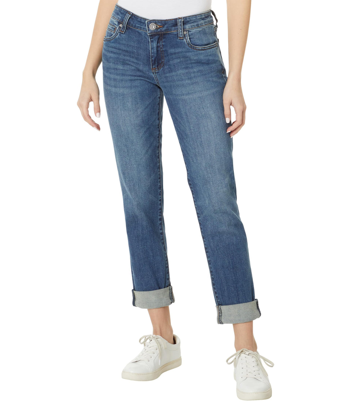 KUT from the Kloth™ Catherine Boyfriend Women’s Jeans – Blended Fabric – Mid Rise – Five Pocket Design Authenticity 8 30.5