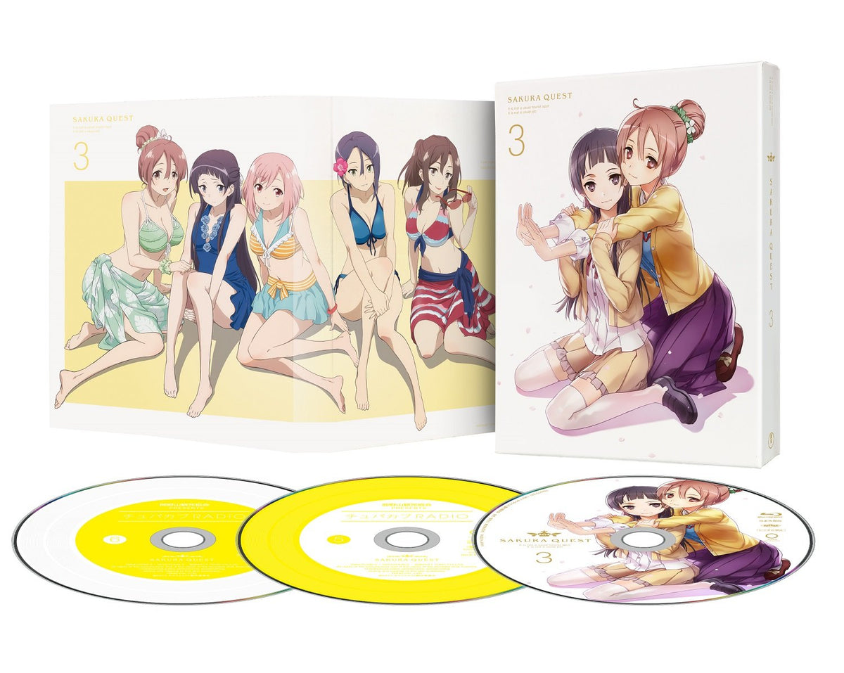 Sakura Quest Vol.3 (First Press Limited Edition) [Blu-ray] JAPANESE EDITION