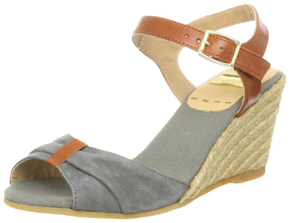 Kanna 57864 Draped Jute Sandals, gray, 24.0 cm