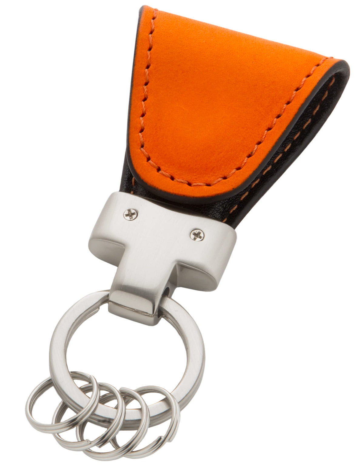 Vintage Revival Productions Key Clip/Clip on Leather Key Ring 59201 Orange