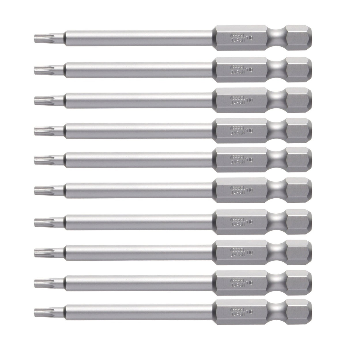 Vessel J ZP Torx Bit T0.4 x 3.0 inches (10 x 75 mm), Set of 10