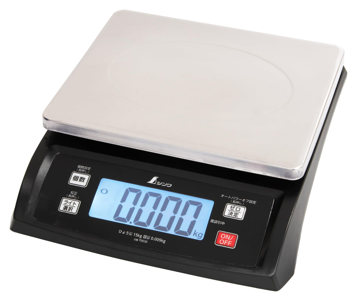 Shinwa Sokutei 70030 Digital Scale SD for Non-Trade Certificates, 33.1 lbs (15 kg)