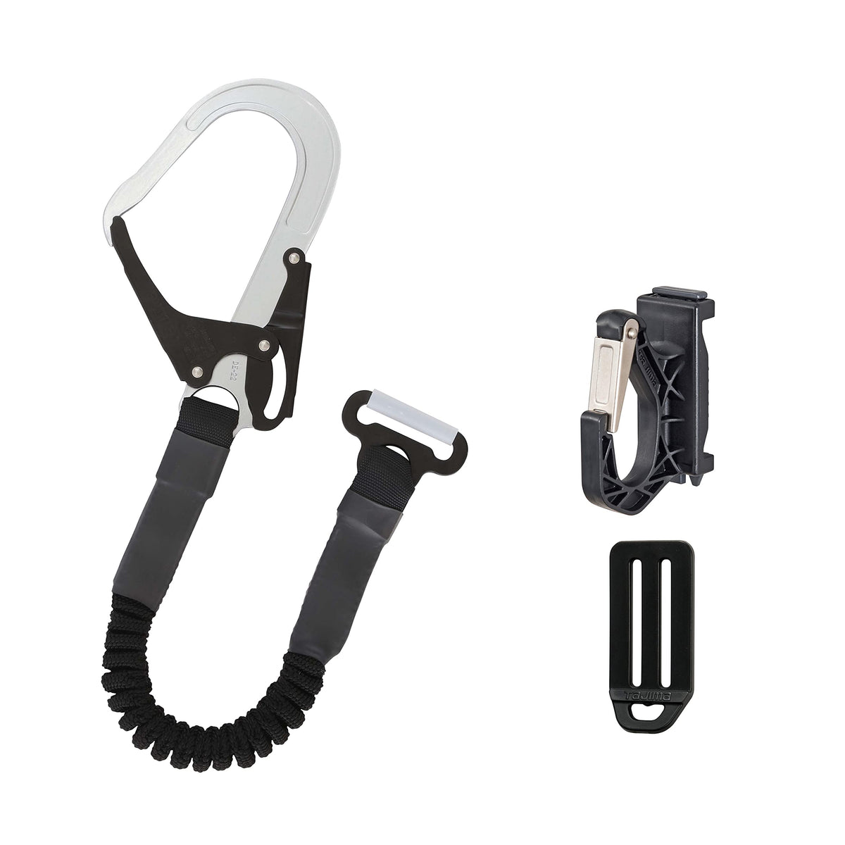Tajima HJR-L4BK A-Ring Connection Auxiliary Rope, Shortened, No Disturbance, Lightweight Steel Hooks, L4 Hooks, 2 L-Shaped D-Ring Stops, 2 Holes, Rear Hook Hanger Included