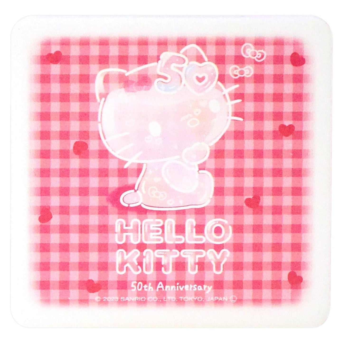 Sanrio 310535 Hello Kitty 50th Anniversary Coaster Square Ceramic Water Absorption 310535