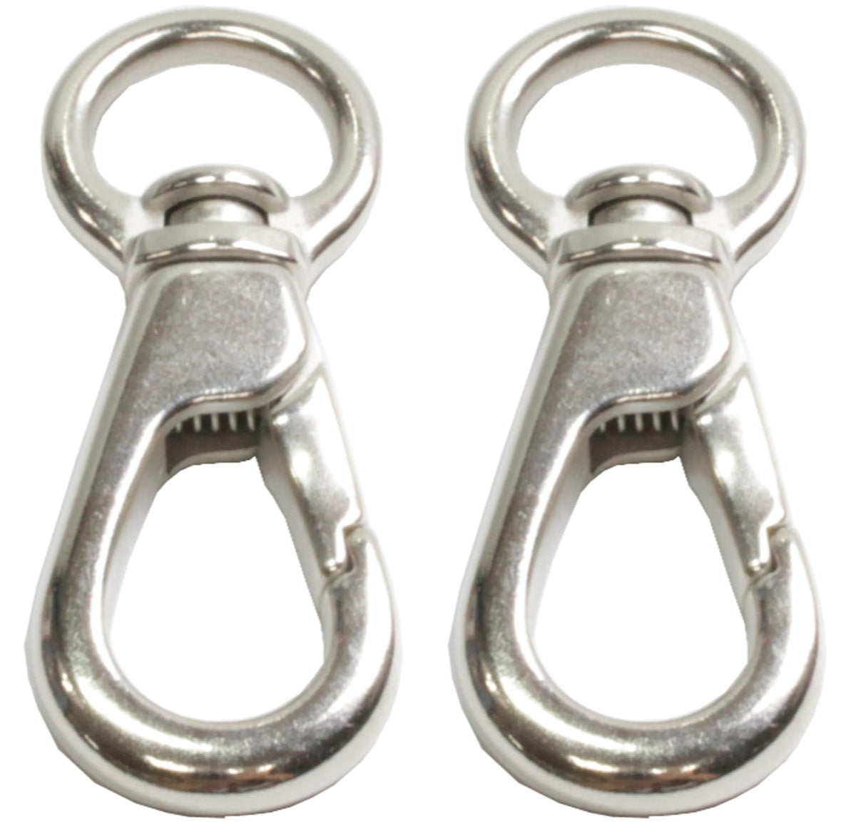 Kondo K-321 Nascan Hardware Lever Hook Bag Leather Craft Key Holder Japan Spring Loaded Teardrop Round Set of 2 Nickel, Inner Diameter 0.6 inch (15 mm)
