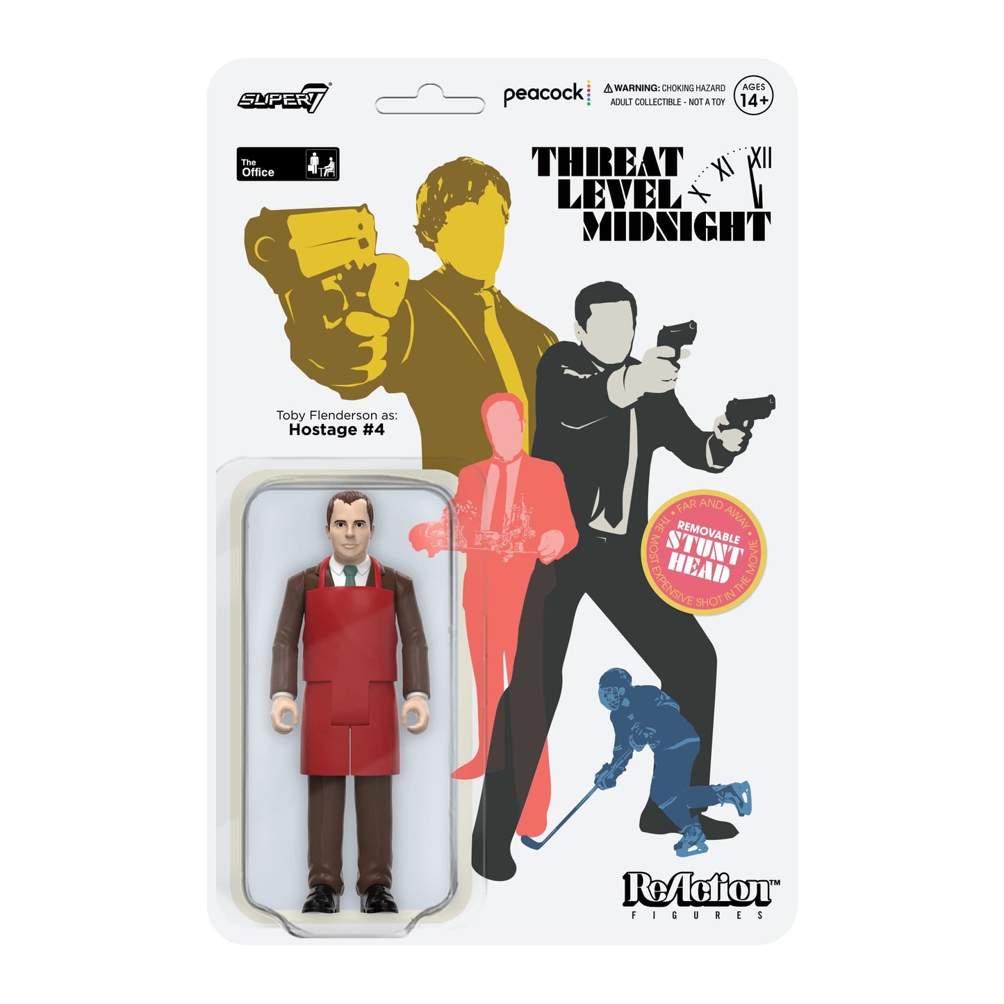 Super7 The Office Threat Level Midnight Toby Flenderson as Hostage #4-3.75" The Office Action Figure with Accessory Classic TV Show Collectibles and Pop Culture Toys