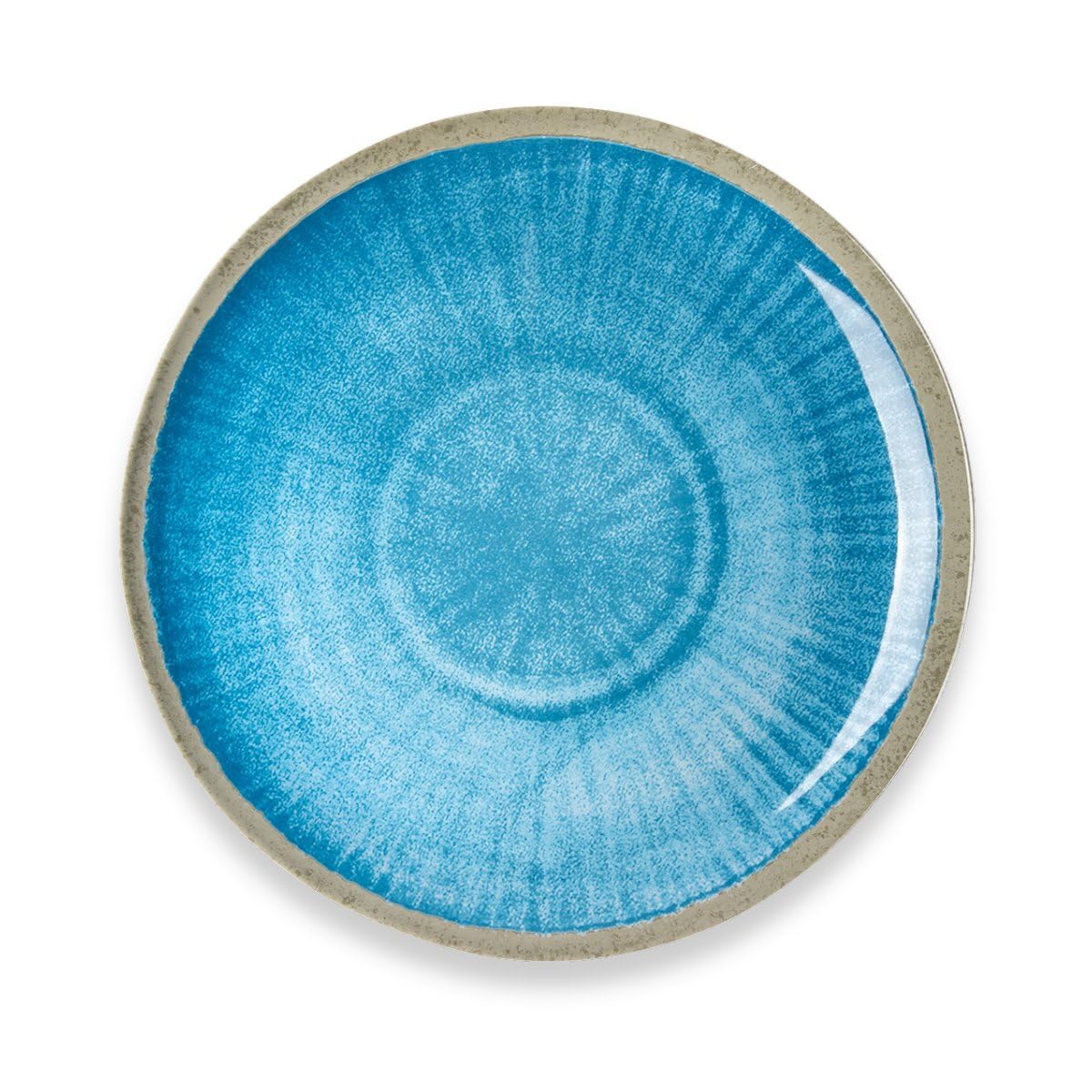 Abboard Homewear DN26206087 Coastal Reactive Break-resistant Plate, One Plate, 10.6 inches (27 cm), Blue, Stylish, Melamine Dinnerware, Plastic, Microwave, Dishwasher Safe, BPA Free, Platter, Large