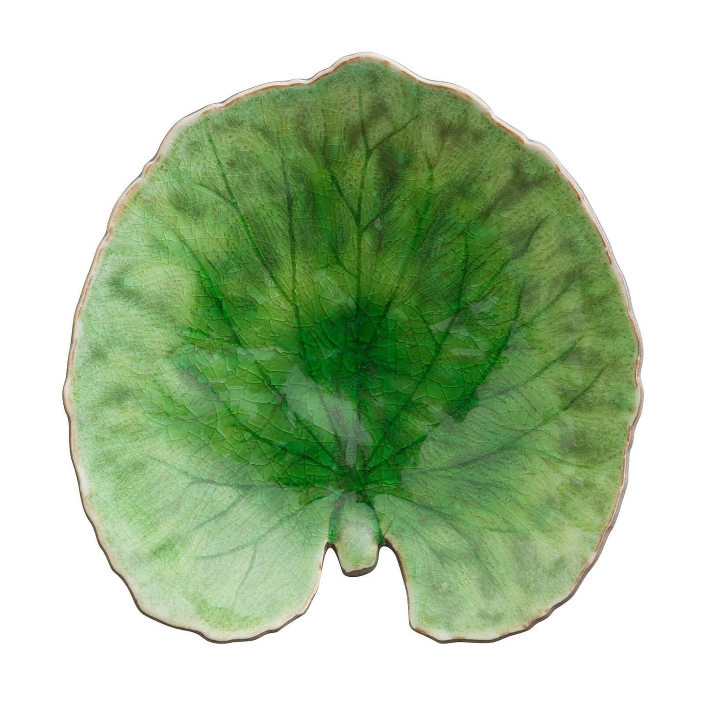 Costa Nova Ceramic Stoneware 7" Alchemille Leaf - Riviera Collection, Tomate (Green) | Microwave & Dishwasher Safe Dinnerware | Food Safe Glazing | Restaurant Quality Serveware