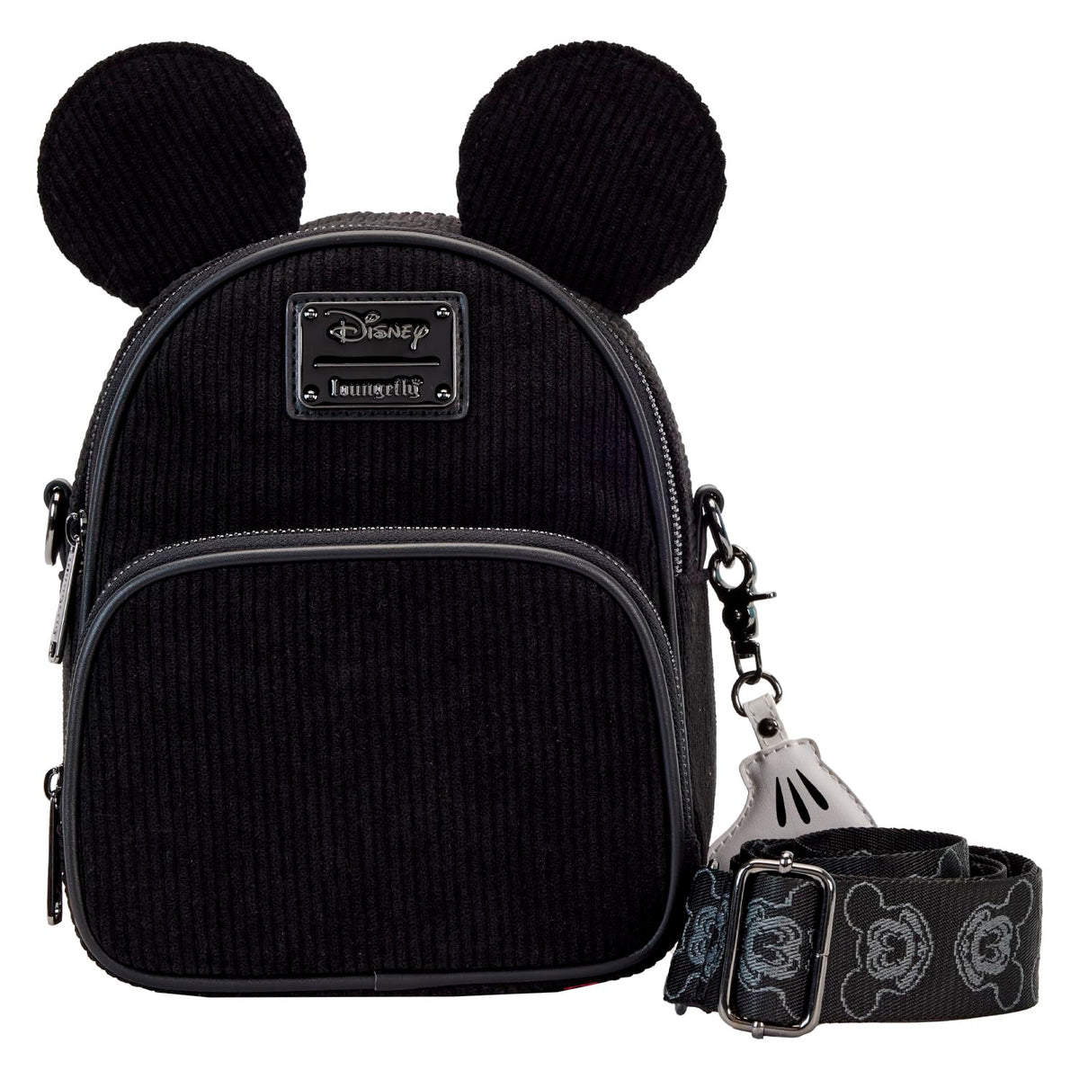 Loungefly Disney Mickey Corduroy Convertible Crossbody Bag