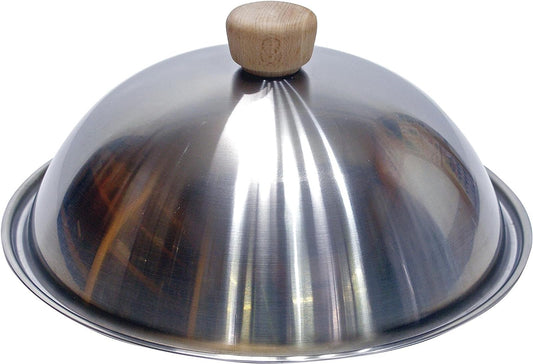 River Light J3026S Kyoku JAPAN Frying Pan, Lid, 10.2 inches (26 cm), Stainless Steel, Dome, Made in Japan