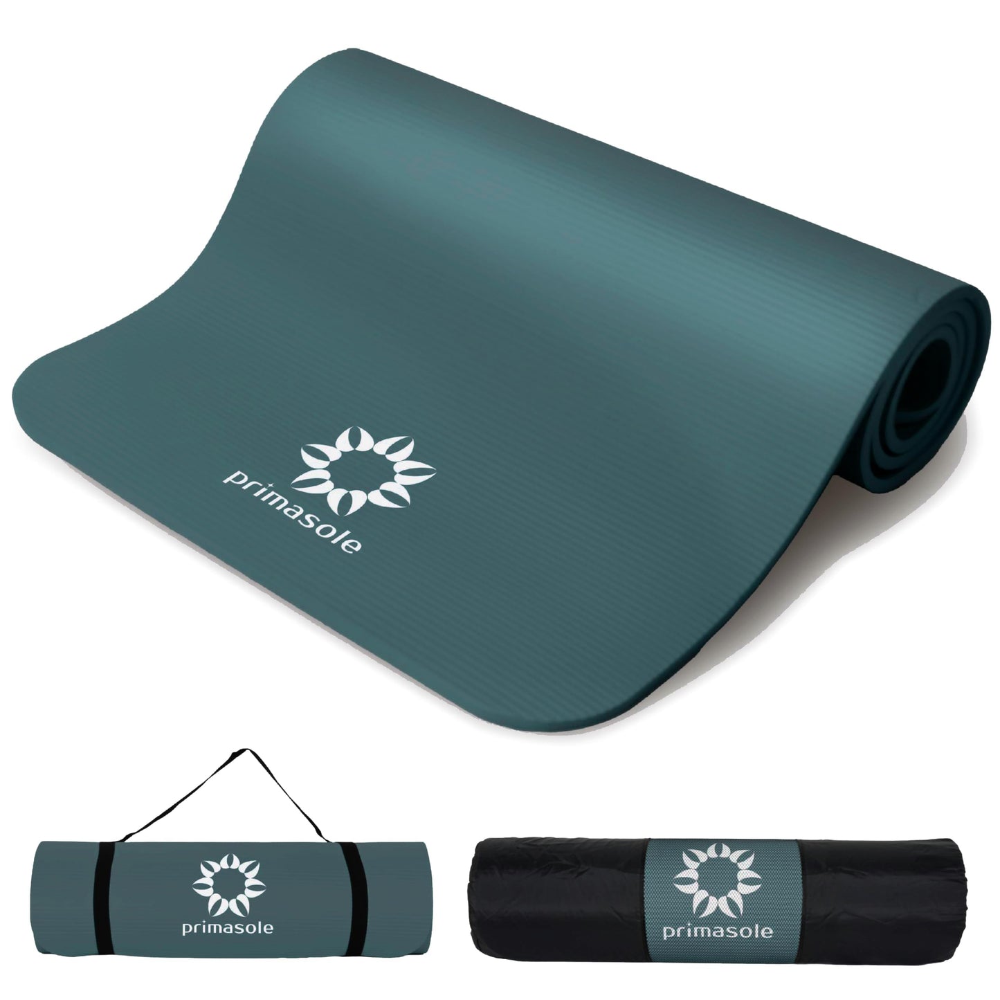 Primasole Thick Yoga Mat, 1/2-Inch Extra Thick NBR Mat with Enhanced Stability - Textured Design, Lightweight Mat with Carrying Strap & Case for Yoga, Pilates, Gym & Home Use (Multiple Colors)
