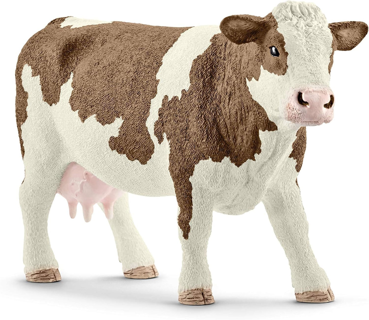 Schleich Farm World - Simmental Cow Toy Figurine - Kids Ages 3+ | 13801