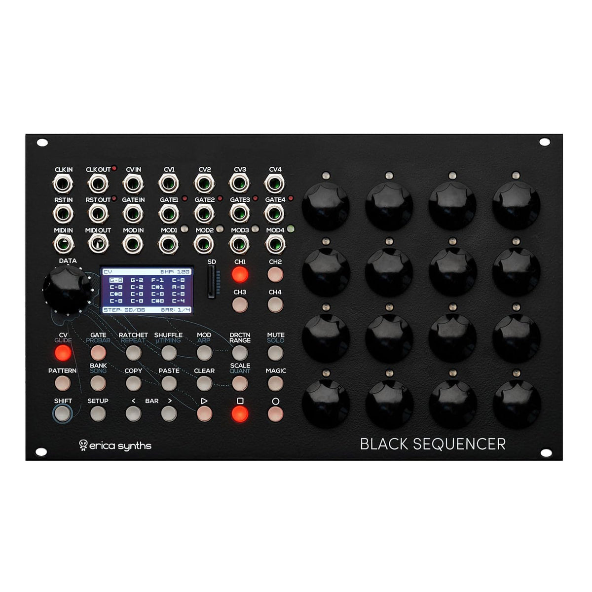 Erica Synths Black Sequencer Eurorack Sequencer Module