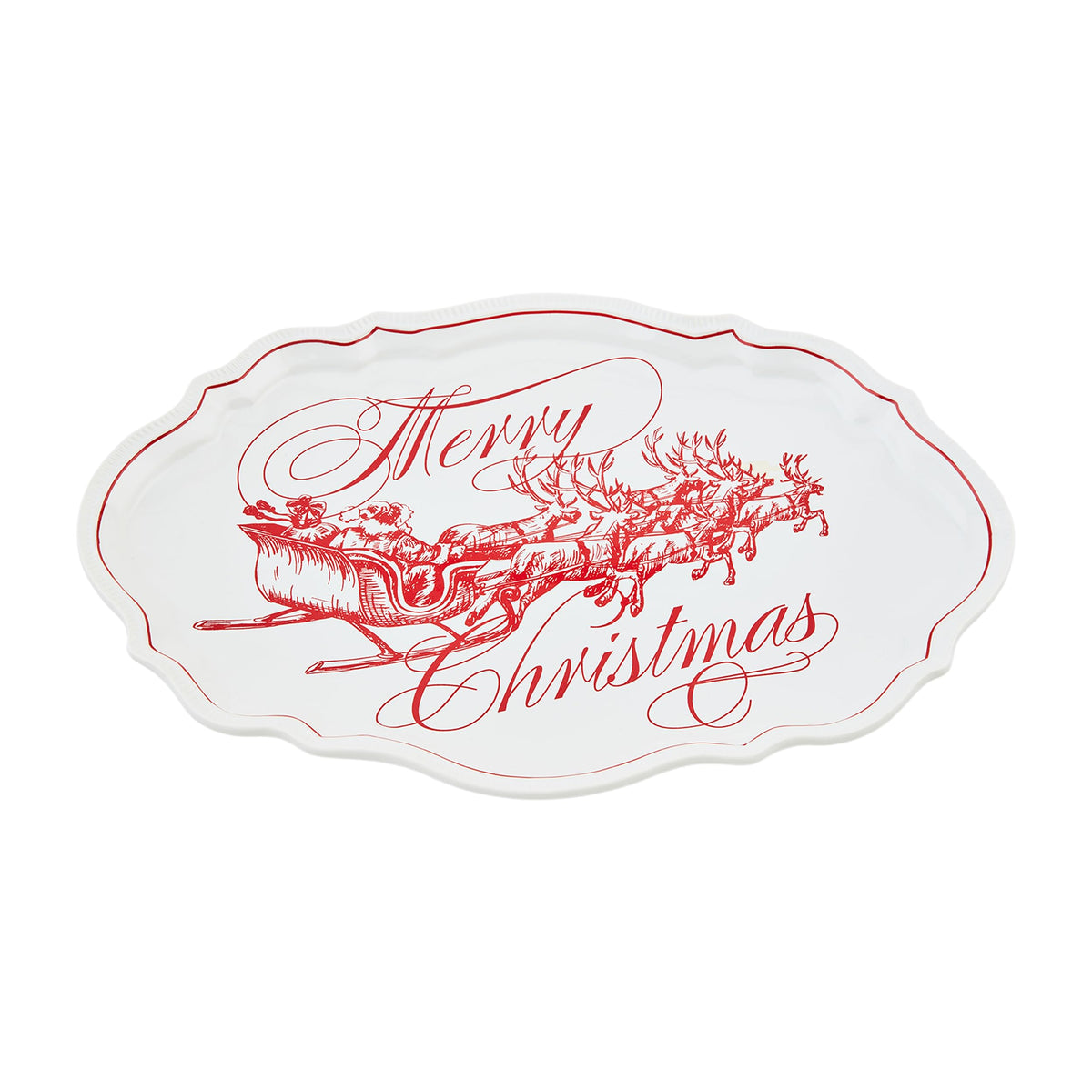 Mud Pie Toile Platter; 11 1/2" x 16"