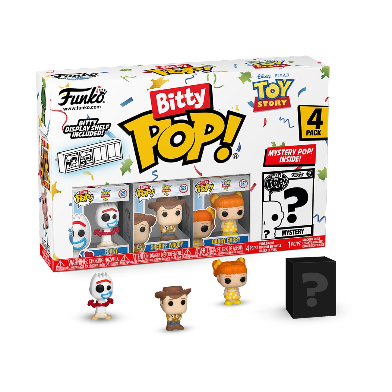 Funko Bitty POP! 4 Pack: Disney Pixar Toy Story - Forky, Woody, Gabby Gabby