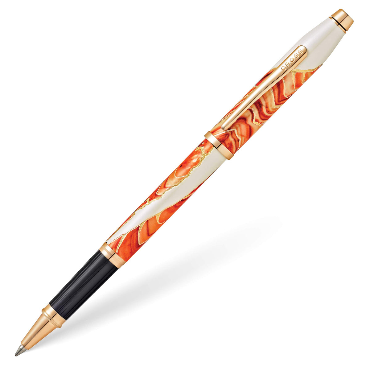 Cross Wanderlust Refillable Rollerball Pen Presented in a Luxury Gift Box - Medium Point, Black Ink,