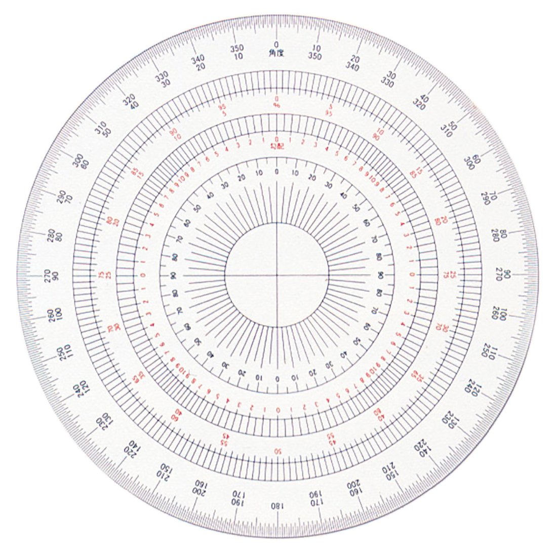 Drapas 16511 Total Circle Protractor, Acrylic, 4.7 inches (12 cm)