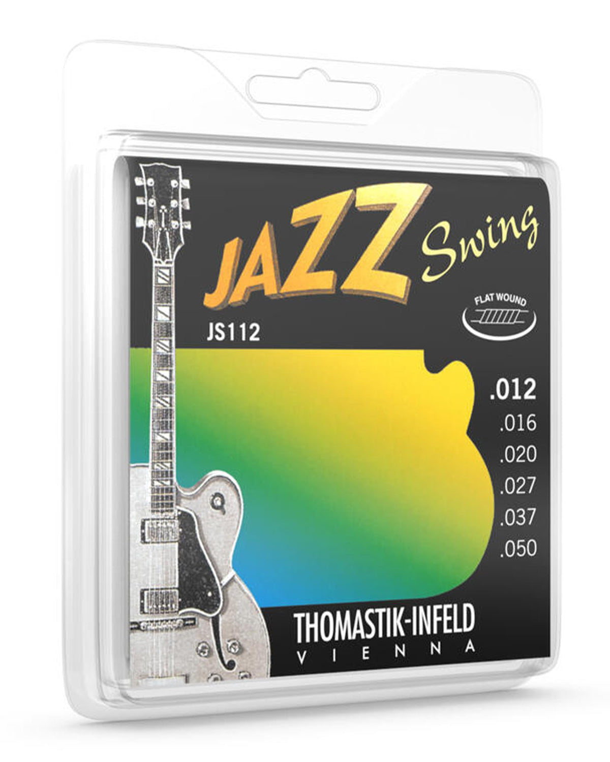 Thomastik-Infeld Jazz Swing Guitar Accessory - Flatwound Acoustic Guitar Strings - For a Rich and Warm Traditional Jazz Sound - Nickel Flat Wounds E, B, G, D, A, E Set