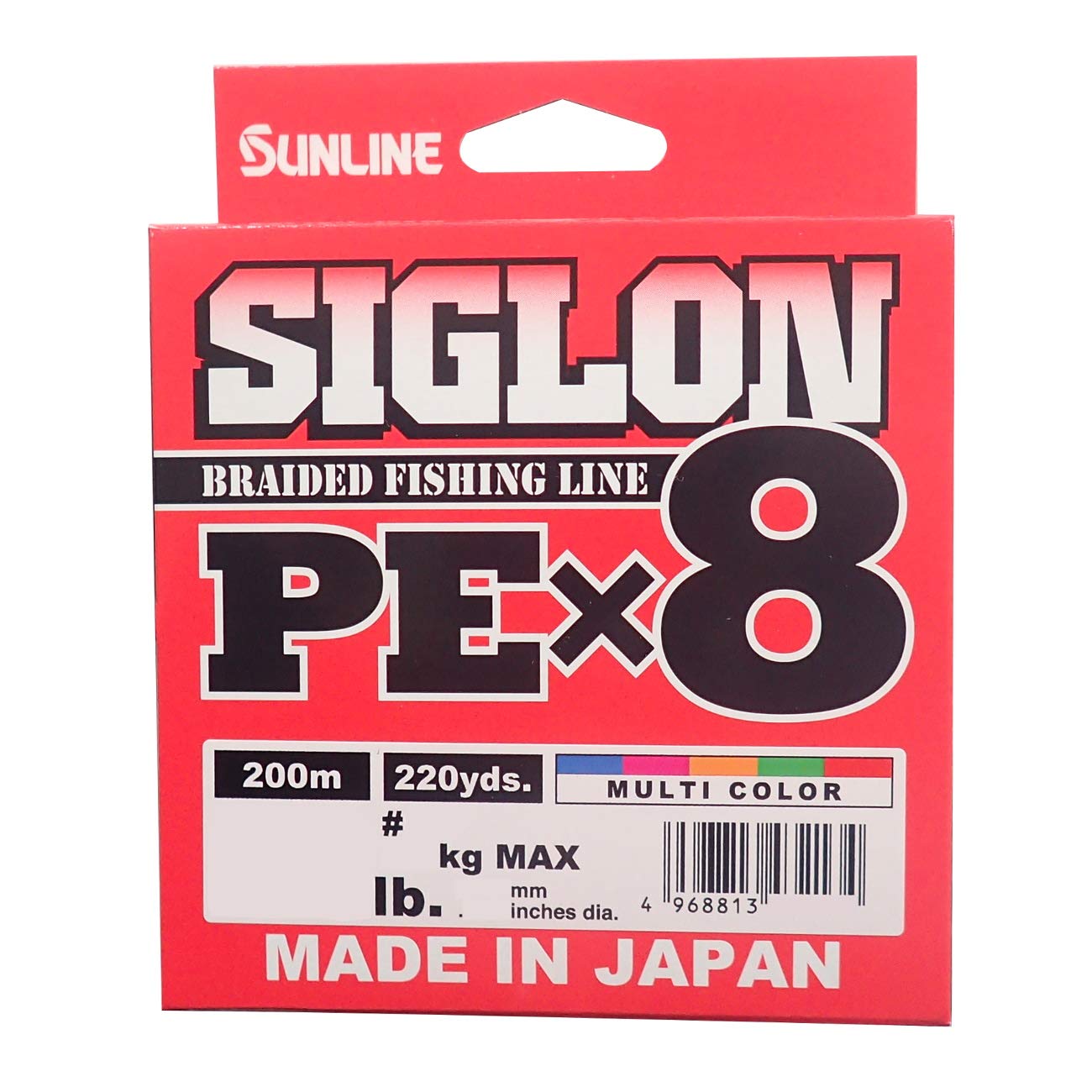 SUNLINE Line Sigron PEx8, 656.2 ft (200 m), 5 Colors, No. 1.5, 25LB J