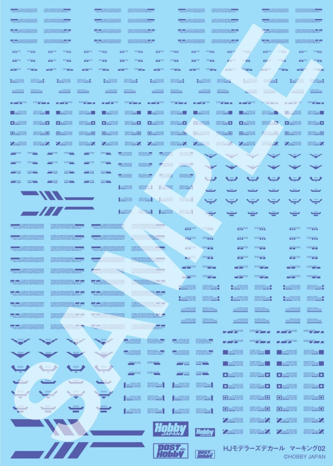 Hobby Japan HJ Modelers Decal Marking 02 Advanced Design Blue Plastic Model Decal HJM009D7