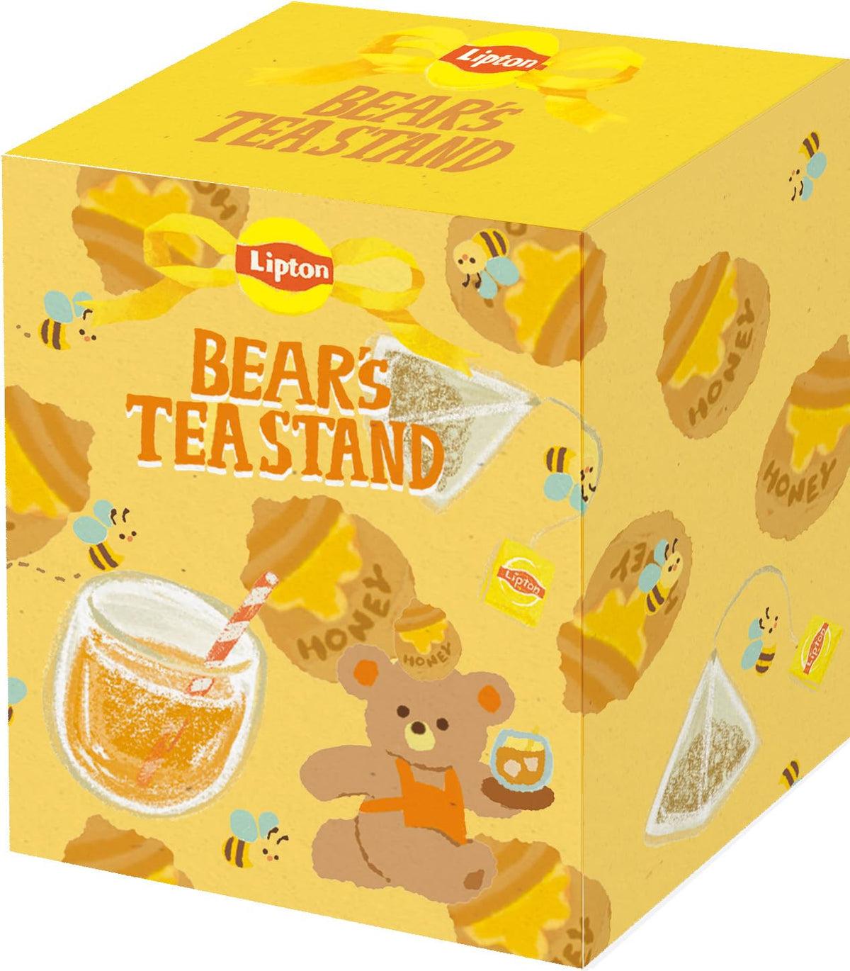 Furukawa Shiko, QSA300 Sticker, Flake Seal in Box, Bear's Tea Stand Lipton Honey Tea