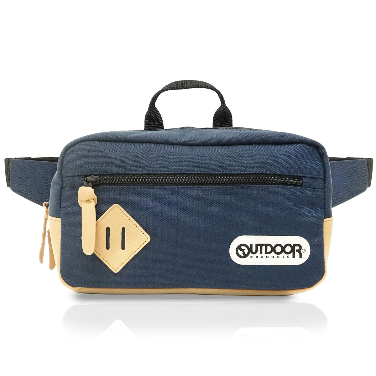 Outdoor Products Shoulder Bag, Classic, Horizontal Waist, Suede Organizer, Navy