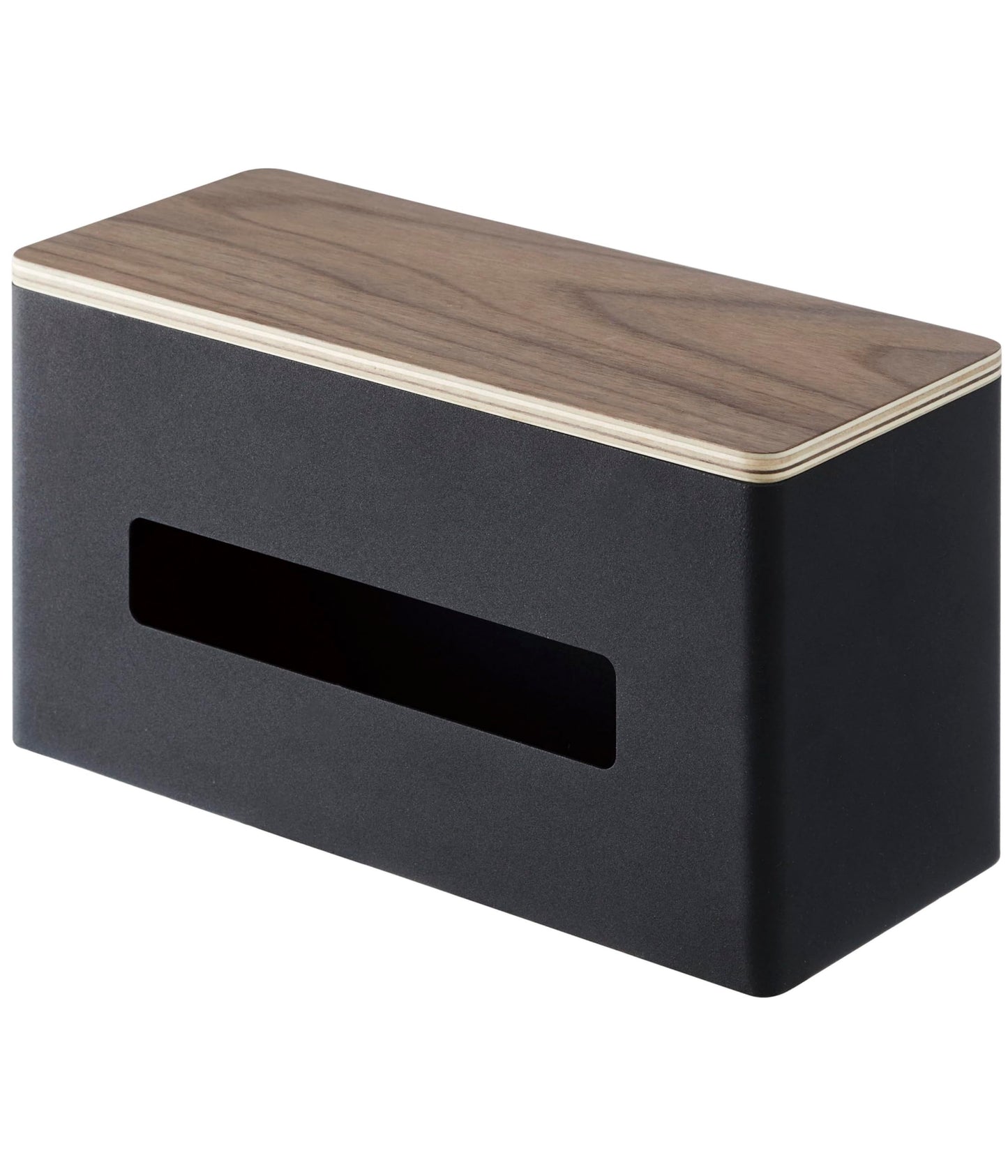 Yamazaki 4765 Double-Sided Tissue Case, Brown, Approx. W10.2 x D4.3 x H 5.5 inches (26 x 11 x 14 cm), Rin RIN Paper Towel Case