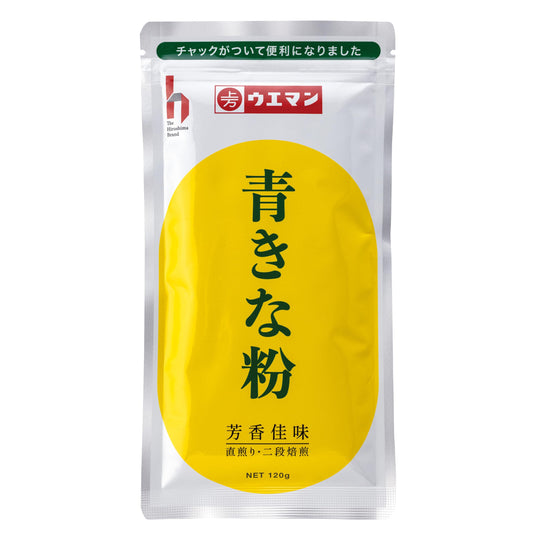 UEMAN Blue Kinako Roasted Green Soybean Flour, Unsweetened, 4.2 oz
